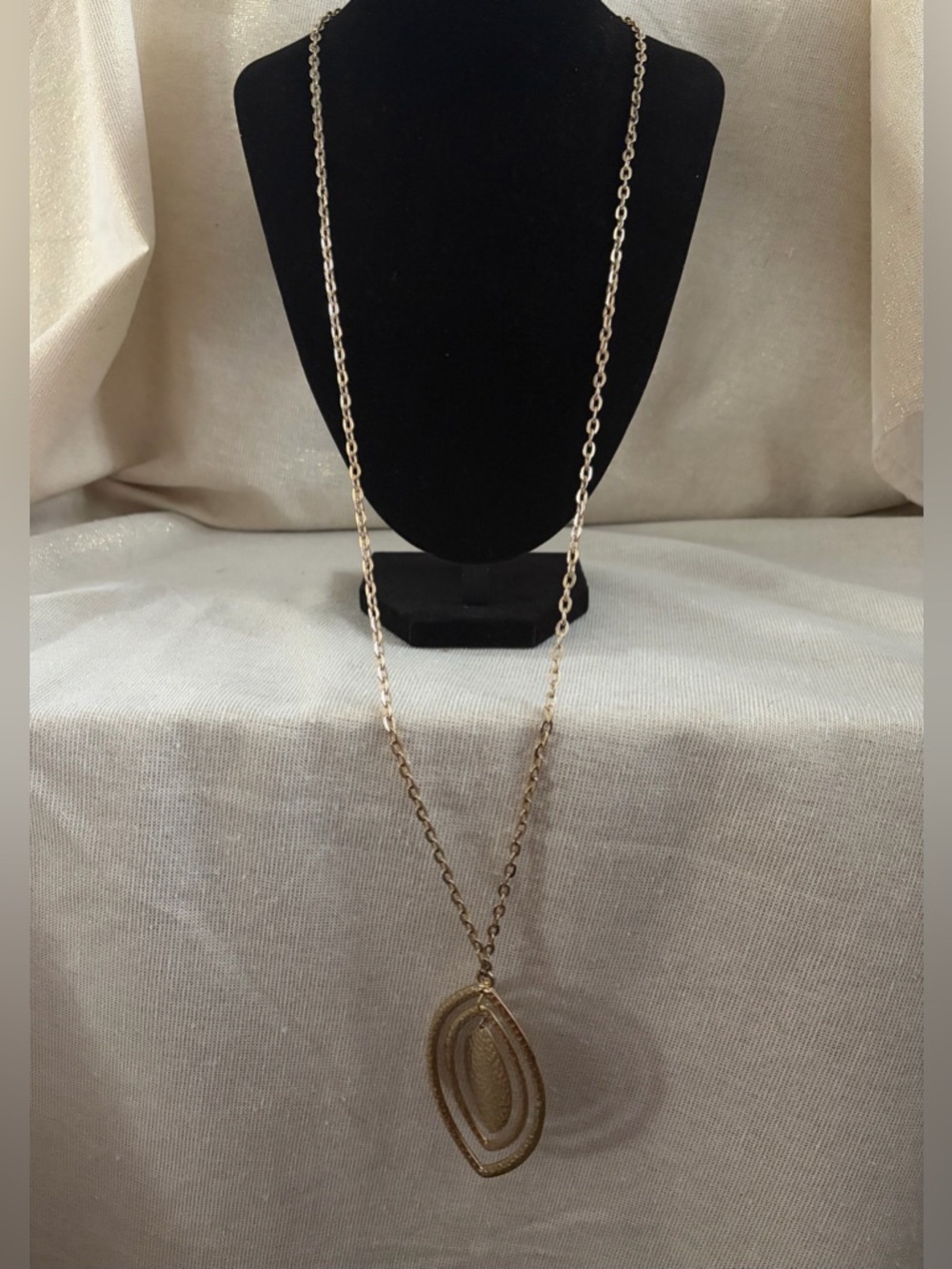 Erica Lyons Gold-Tone Layered Oval Pendant Necklace - Women Jewelry